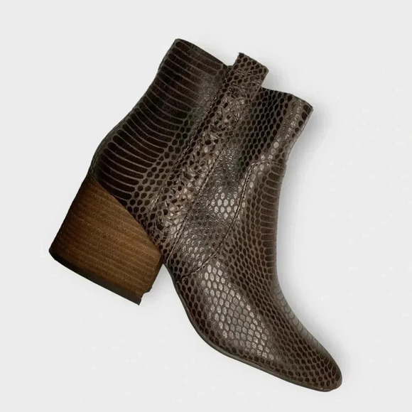 Korks Leyland Ankle Boot Snake Print Leather Womans Size 8 M - Picture 6 of 9